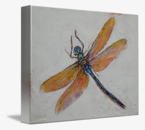 Dragonfly Transparent Painted Clip Art Royalty Free - Canvas Print