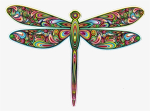 Bumper Sticker / Decal - Psychedelic Dragonfly