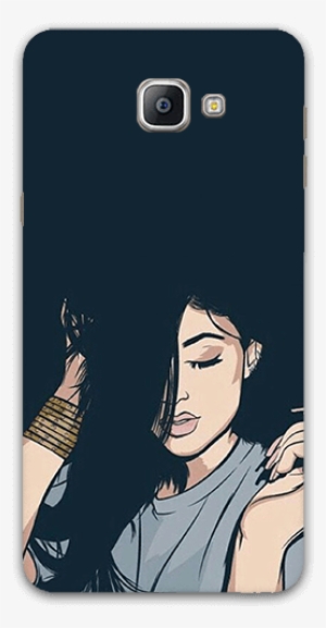Black Fashion Samsung A9 Mobile Case - Hey Kylie; Throw Pillow Cover With Insert (16" X 16")