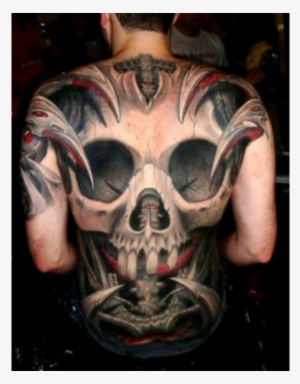 Large Skull Back Body Tattoo - Tattoos For Boys On Back