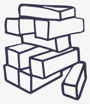 Jenga Piece-08 - Jenga Clipart Black And White