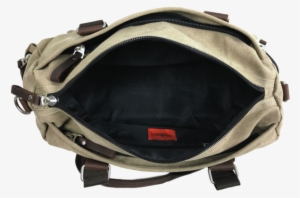 Olive Green Travel Duffle Bag Inside View With Pockets - Handbag