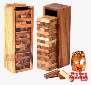 Jenga Tower Mini The Wobbly Tower Xs As The Smallest - Tumbling Tower Game (9 Inch)