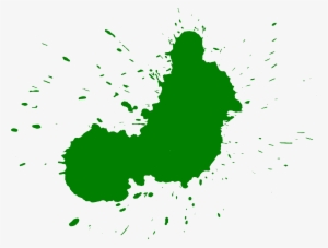 Banner Transparent Splash Transparent Green Paint - Green Splatter