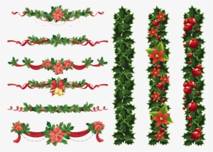 Christmas Elements Png Transparent Image - Christmas Garlands Vector