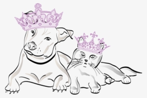 Dog Cat Crowns - Purple Book Queen Tote Bag