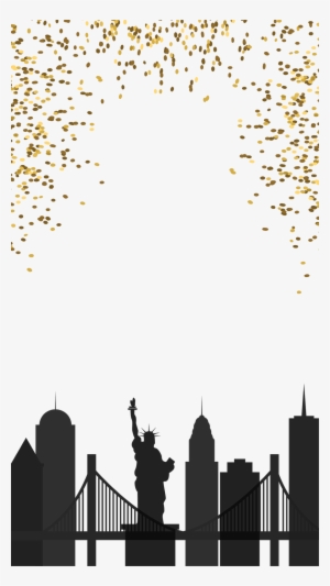 Nyc Skyline Silhouette - Snapchat City Filter Png