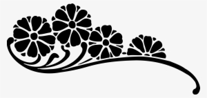 Black And White Flower Png - Flower Black & White Png
