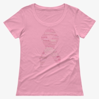 Image Of Ladies-fit Pink Ribbon Breast Cancer Tee In