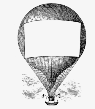 0658 Balloon Advertising Blank Banner Free Vintage - Mortised Cut 19th Century Namerican Typefounders Cut