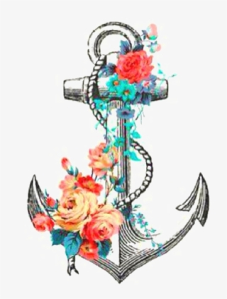 Anchor Png Background Image - Anchor And Flowers Watercolor