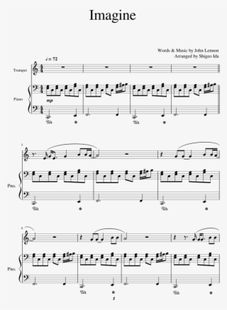 Imagine John Lennon Sheet Music For Piano, Trumpet - Lord Of The Rings Many Meetings Cello Sheet Music