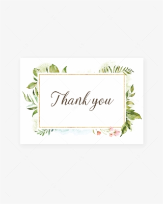 Green Leaf Thank You Card Printable By Littlesizzle - Thank You Green Leaves