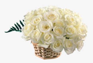 White Roses In Baskets - 8 March Women's Day Yellow Rose Bunch