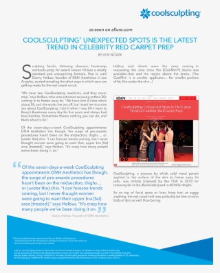 Coolsculpting On Red Carpet - Fat Removal Procedures