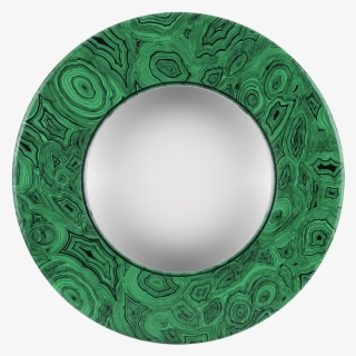 Frame With Convex Mirror Malachite - Circle