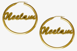 Fashion Red Carpet With Personalized Name Hoop Earrings - Earring