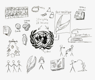 A Few Other Ideas Consisted Of A Leaf Shaped Book, - Line Art