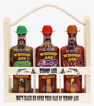 Whoop Ass Hot Sauce Wooden Crate Gift Set - Whoop Ass Bacon Hot Sauce By Whoop Ass