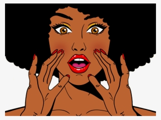 Black Woman Closup Afro - Pop Art