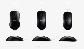 Measurement - Zowie Fk1+ Ambidextrous Mouse - Big