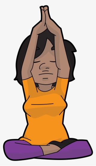 Open - Black Cartoon Meditating