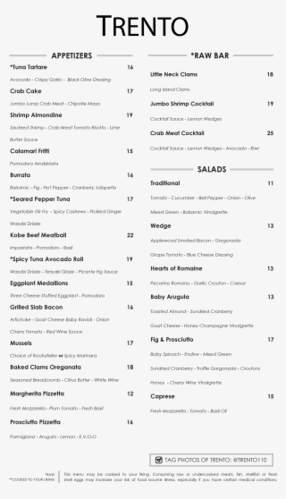 Dinner Menu - Number