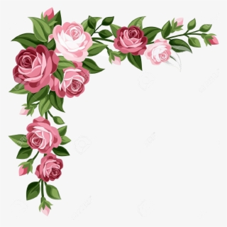 Flores Formato Png Clipart Transparent - Flower Side Border Design