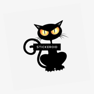 Black Cat - Cute Black Cat Png