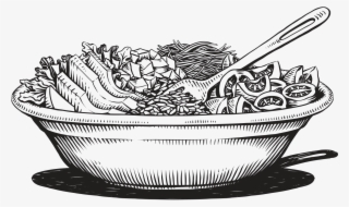 Svg Transparent Download Image Result For Farm To Table - Salad Illustration Black And White