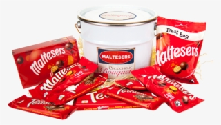 Maltesers Bucket Of Chocolate Retro Lever Lid Paint - Maltesers Funsize Collection Pack 150 G