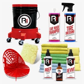 R1 Coatings® Deluxe Wash & Coat Package - Grit Guard Washboard Bucket Insert - Attaches To Grit