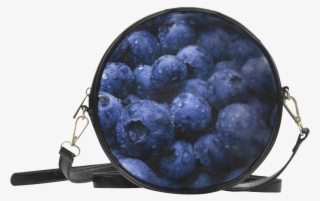 Blueberries Round Sling Bag Blueberries, Personalized - Cute Handbag Women Messenger Shoulder Bag Small Sling