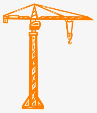 Vector Illustration Of Construction Industry Crane - Kran Clipart