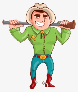 Cowboy Vector Png Transparent Image - Cartoon Cowboy Vector Png