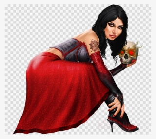 Tube Femme Vampire Clipart Woman Vampire Goth Subculture - Cellbatt Apple Ipod Touch 4 Case, Black White Custom