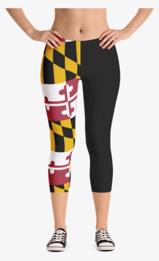 Marylandflagtheworld Md Flag Half Black Leggings
