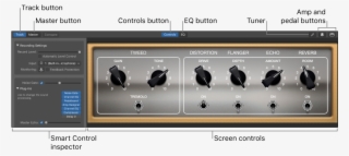 Smart Controls Pane Showing Screen Controls And Inspector - Garageband Smart Controls