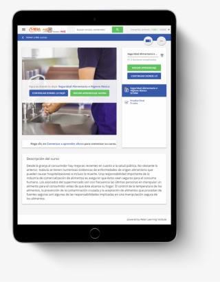 Iga Coca Cola Institute Tablet Showing Food Safety - Food Security