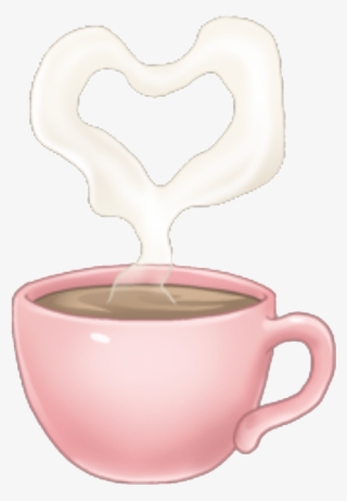 Arimoji Coffee Heart Pink Cute Tumblr Drink Sticker - Coffee Cup