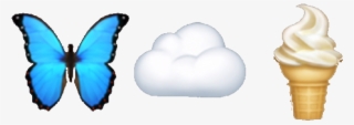Butterfly Cloud Icecream Emoji Freetoedit Tumblr Aesthe - Emoji
