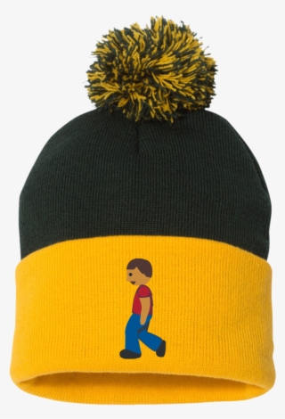 Man Walking Emoji Sp15 Sportsman Pom Pom Knit Cap - Manchester Bee Pom Pom Knit Cap