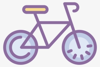This Is A Black And White Outline Of A Bicycle - Car Free Day Vector