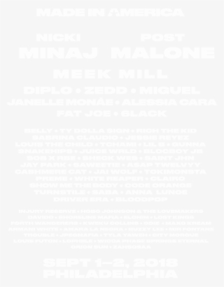 Alessia Cara Amara La Negra Anna Lunoe Armani White - Made In America Tour Lineup 2018
