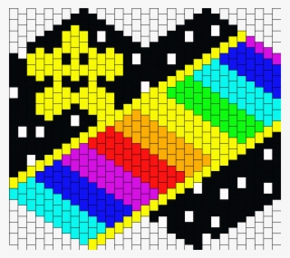 Mario Kart 64 Rainbow Road Mask Bead Pattern - Bruges
