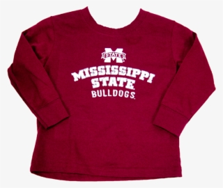 Toddler Banner M Mississippi State Tattered Font Long - Long-sleeved T-shirt