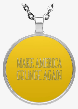 Make America Grunge Again Un4686 Circle Necklace - Pug Christmas Wreath Round Pendant Necklace