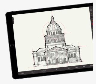 Arrette Sketch Is An Introductory App With The Basic - Pantheon De Paris Drawing