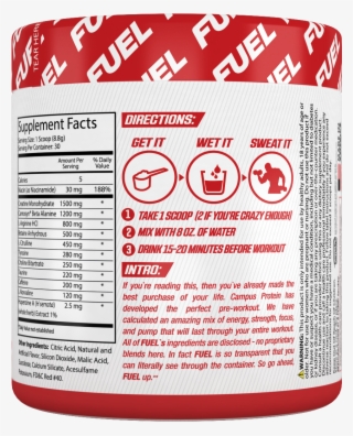 Campus Protein Fuel Pre Workout For College Students - Pre-workout