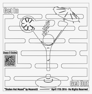 This Free Icons Png Design Of Martini Coloring Maze